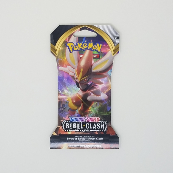 NIB Pokemon Trading Card Game Booster Pack Sword & Shield Rebel Clash Sealed - Picture 1 of 6